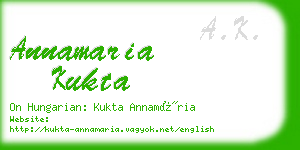 annamaria kukta business card